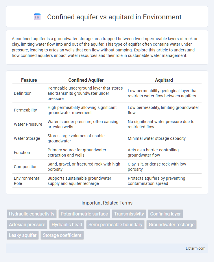 aquitard vs Confined aquifer in Environment - What is The Difference?