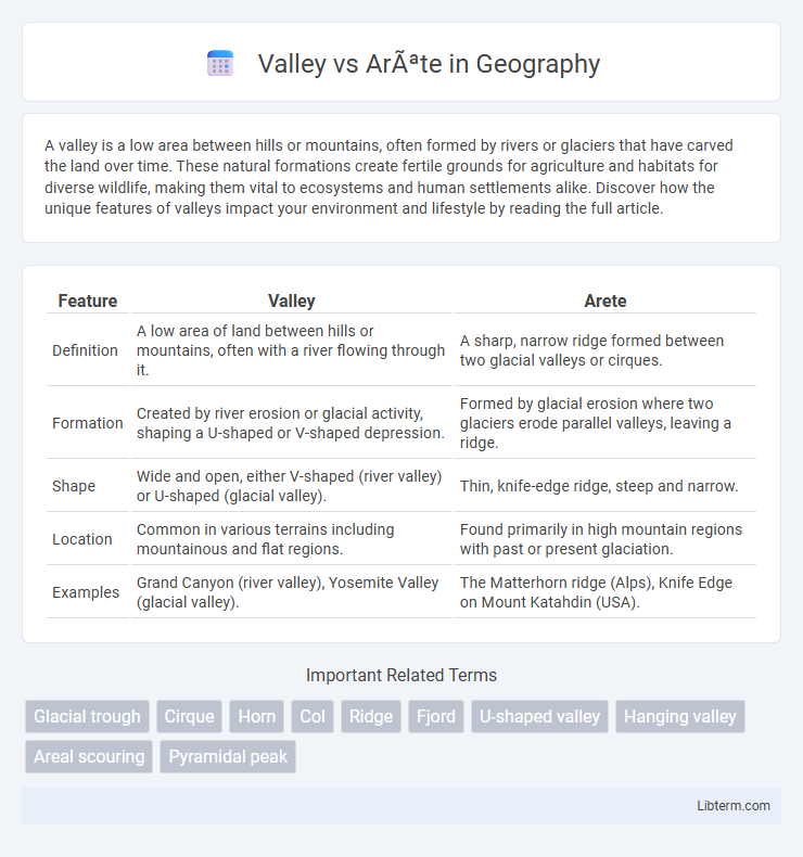 Arête vs Valley in Geography - What is The Difference?