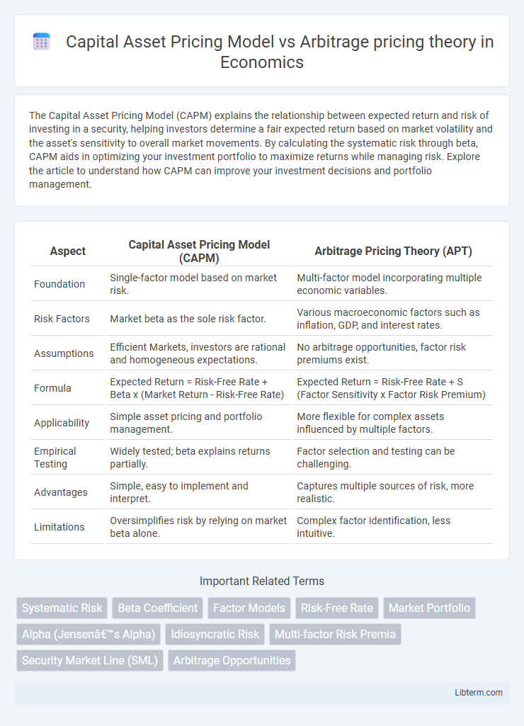 Arbitrage pricing theory vs Capital Asset Pricing Model in Economics - What is The Difference?