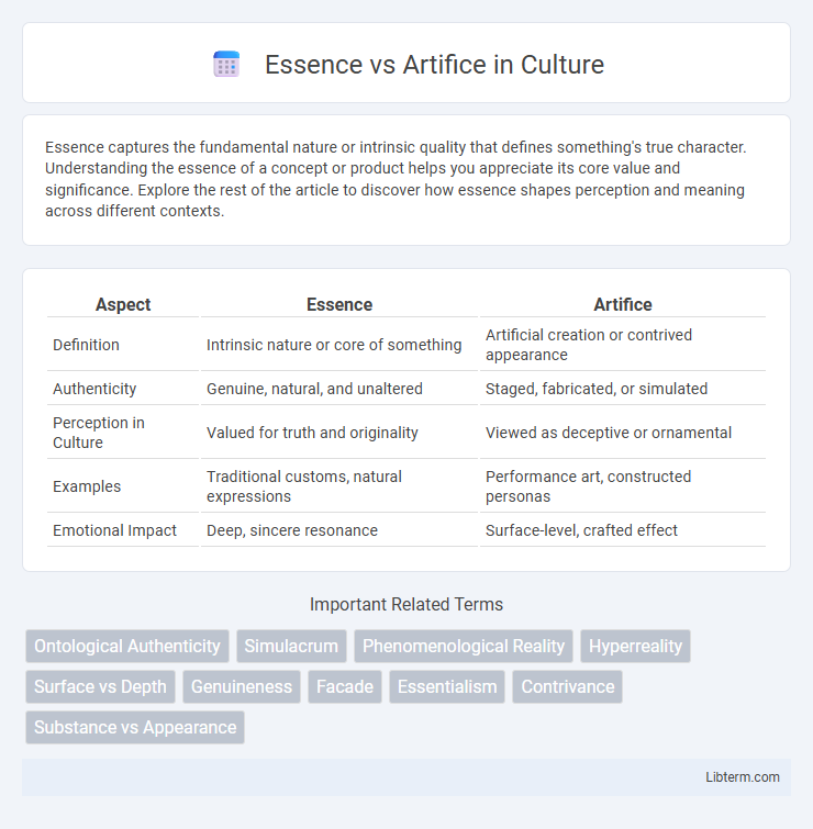 Artifice vs Essence in Culture - What is The Difference?