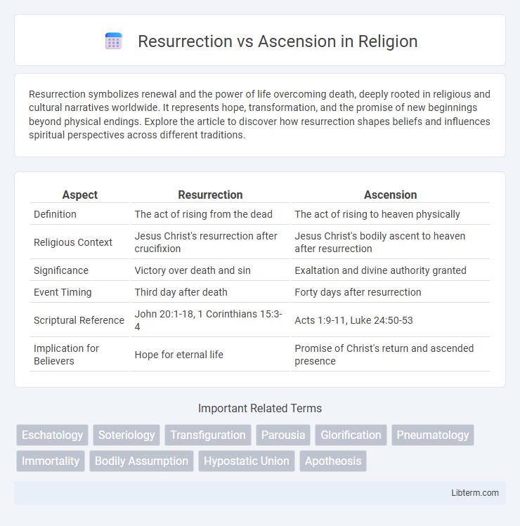 Ascension vs Resurrection in Religion - What is The Difference?