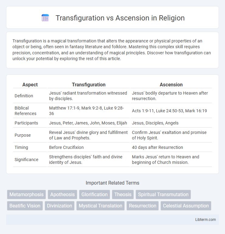Ascension vs Transfiguration in Religion - What is The Difference?