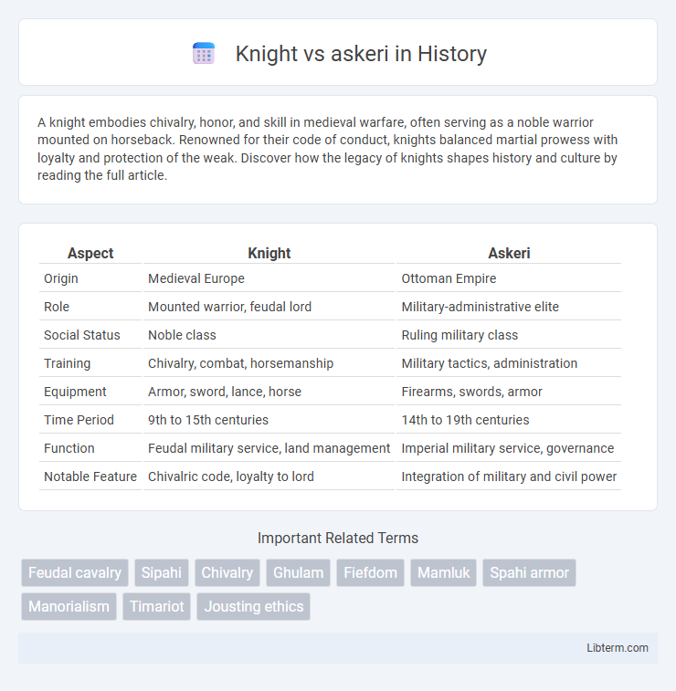 askeri vs Knight in History - What is The Difference?