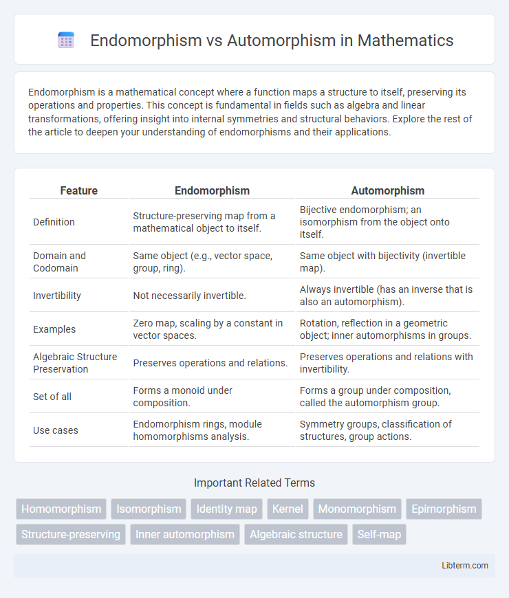 Automorphism vs Endomorphism in Mathematics - What is The Difference?