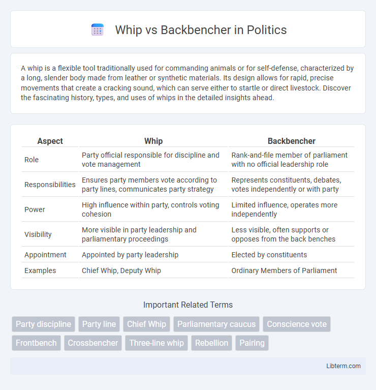 Backbencher vs Whip in Politics - What is The Difference?