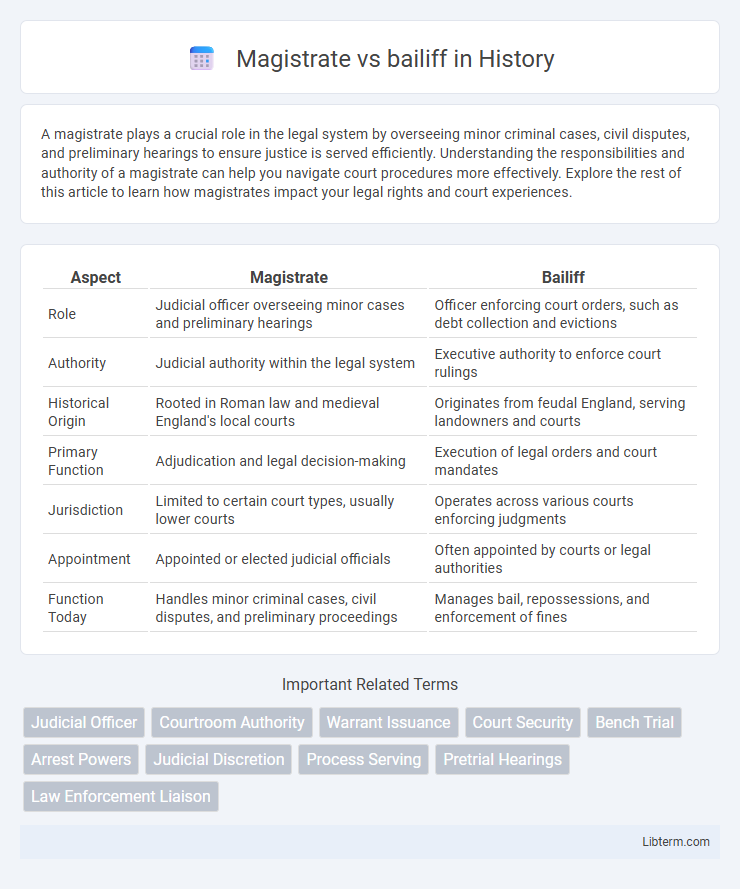 bailiff vs Magistrate in History - What is The Difference?