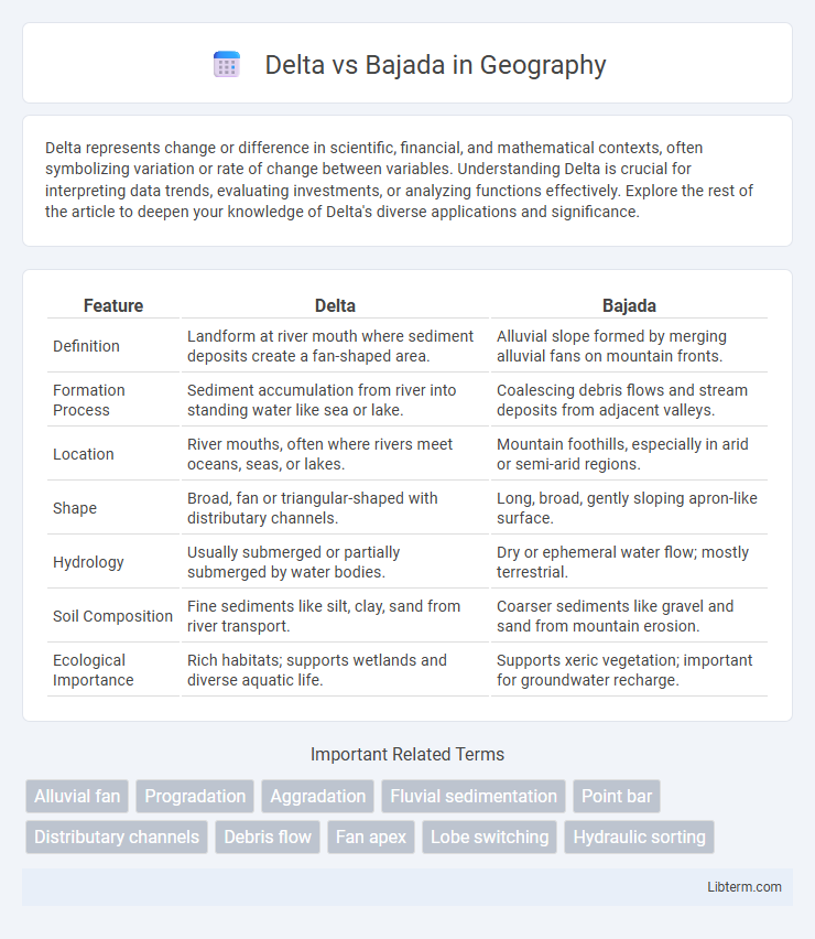 Bajada vs Delta in Geography - What is The Difference?