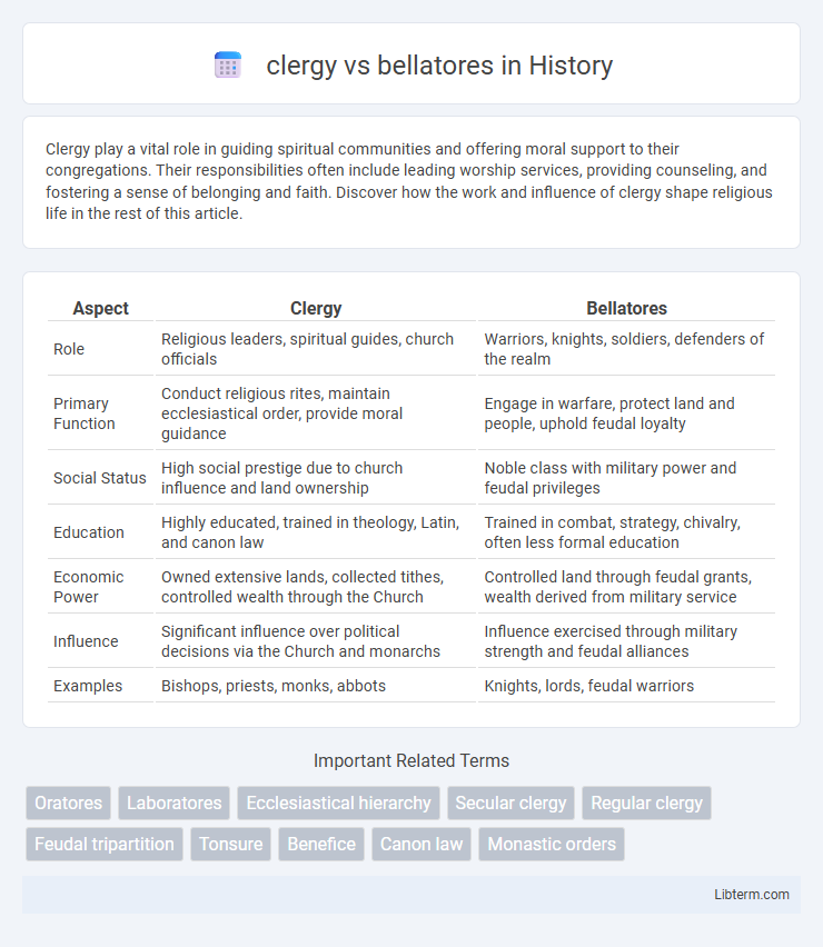 bellatores vs clergy in History - What is The Difference?