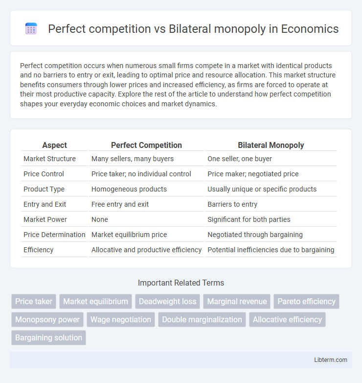 Bilateral monopoly vs Perfect competition in Economics - What is The Difference?