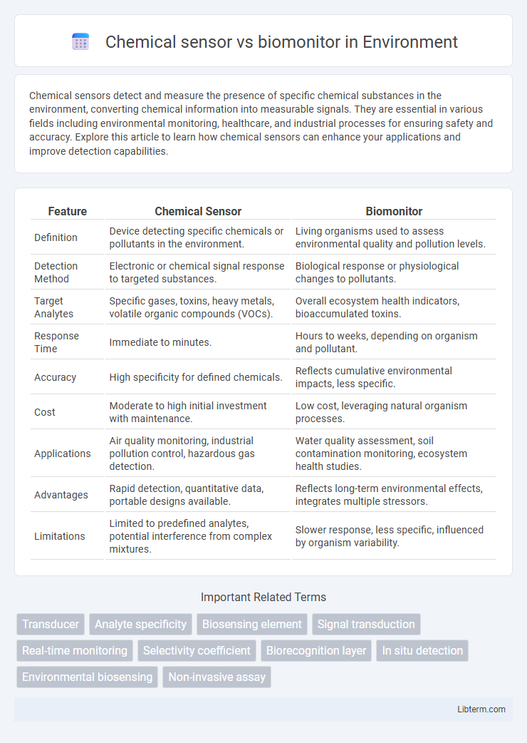 biomonitor vs Chemical sensor in Environment - What is The Difference?