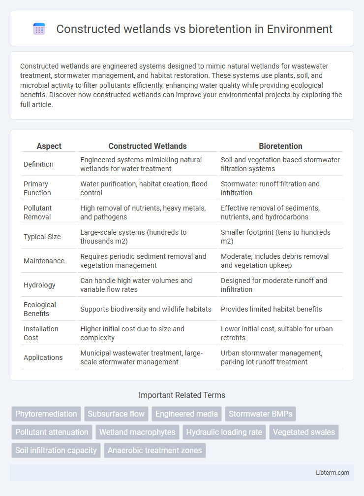bioretention vs Constructed wetlands in Environment - What is The Difference?