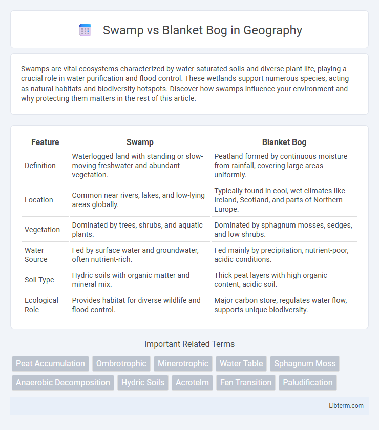 Blanket Bog vs Swamp in Geography - What is The Difference?