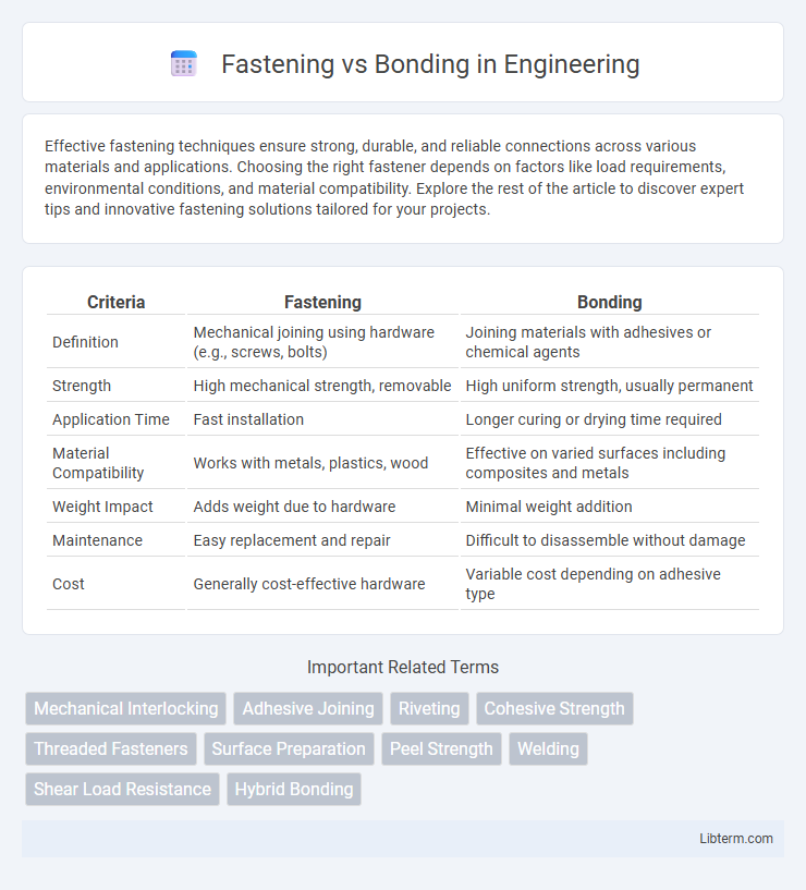 Bonding vs Fastening in Engineering - What is The Difference?