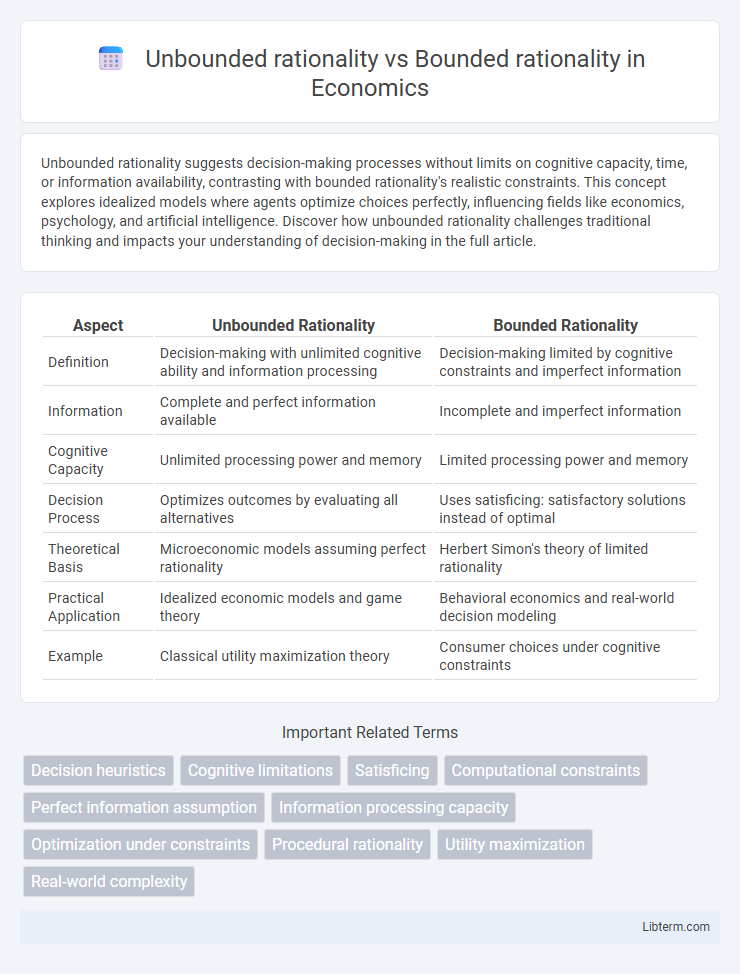 Bounded rationality vs Unbounded rationality in Economics - What is The Difference?