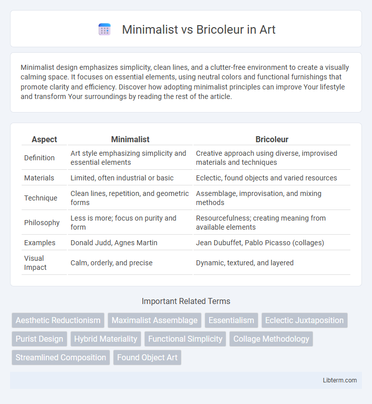 Bricoleur vs Minimalist in Art - What is The Difference?
