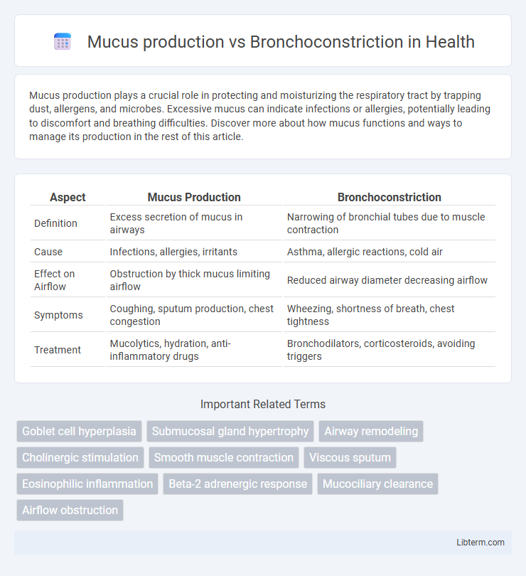 Bronchoconstriction vs Mucus production in Health - What is The Difference?