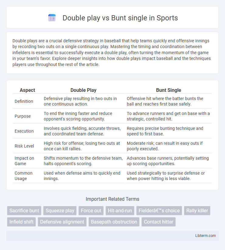 Bunt single vs Double play in Sports - What is The Difference?