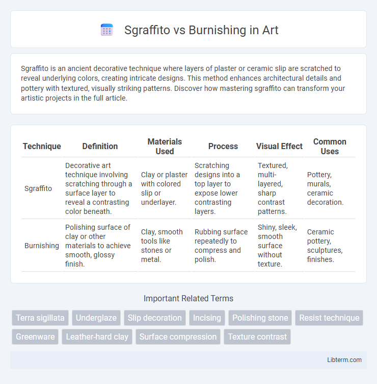 Burnishing vs Sgraffito in Art - What is The Difference?