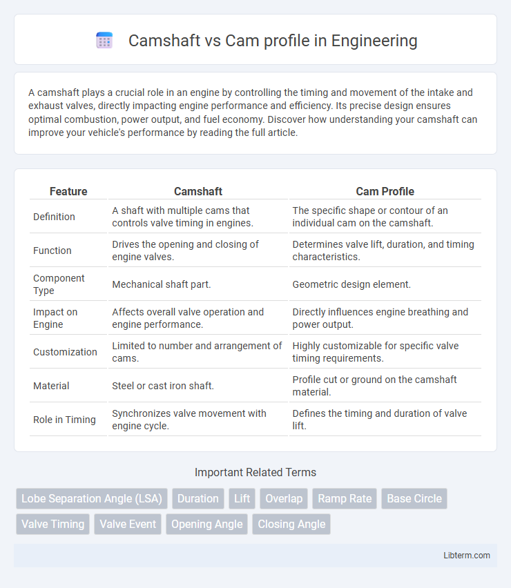 Cam profile vs Camshaft in Engineering - What is The Difference?