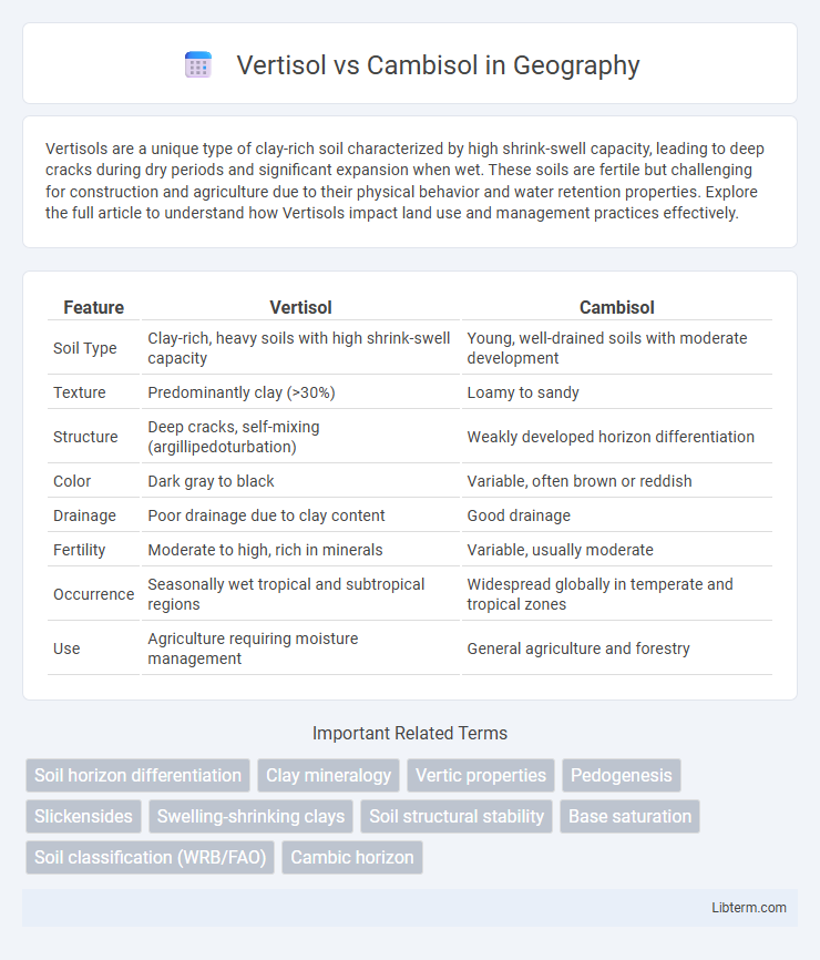 Cambisol vs Vertisol in Geography - What is The Difference?