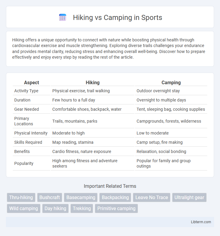 Camping vs Hiking in Sports - What is The Difference?