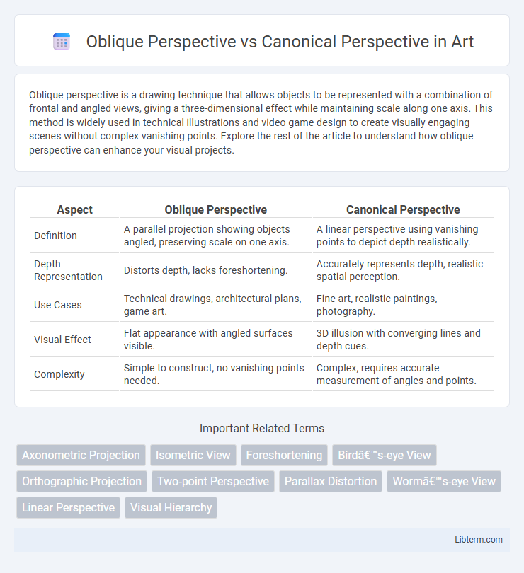 Canonical Perspective vs Oblique Perspective in Art - What is The Difference?