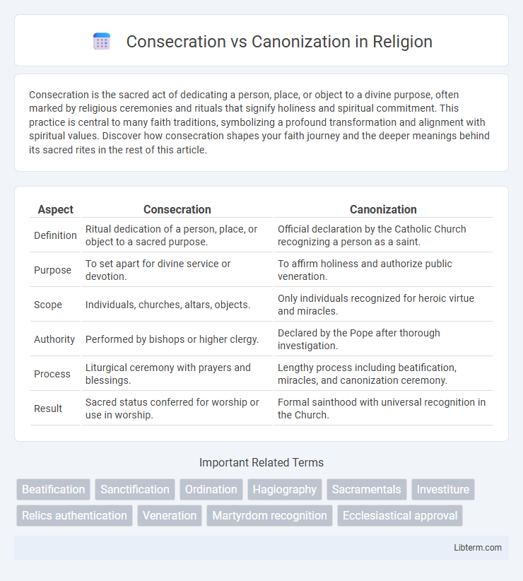 Canonization vs Consecration in Religion - What is The Difference?