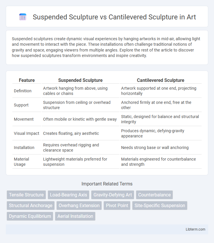 Cantilevered Sculpture vs Suspended Sculpture in Art - What is The Difference?