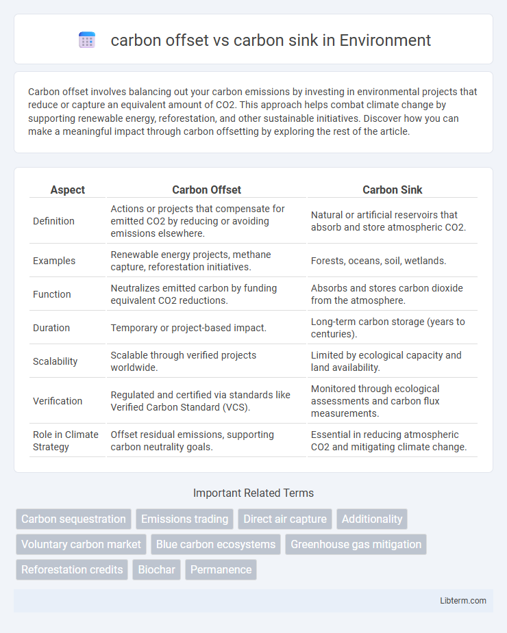 carbon sink vs carbon offset in Environment - What is The Difference?