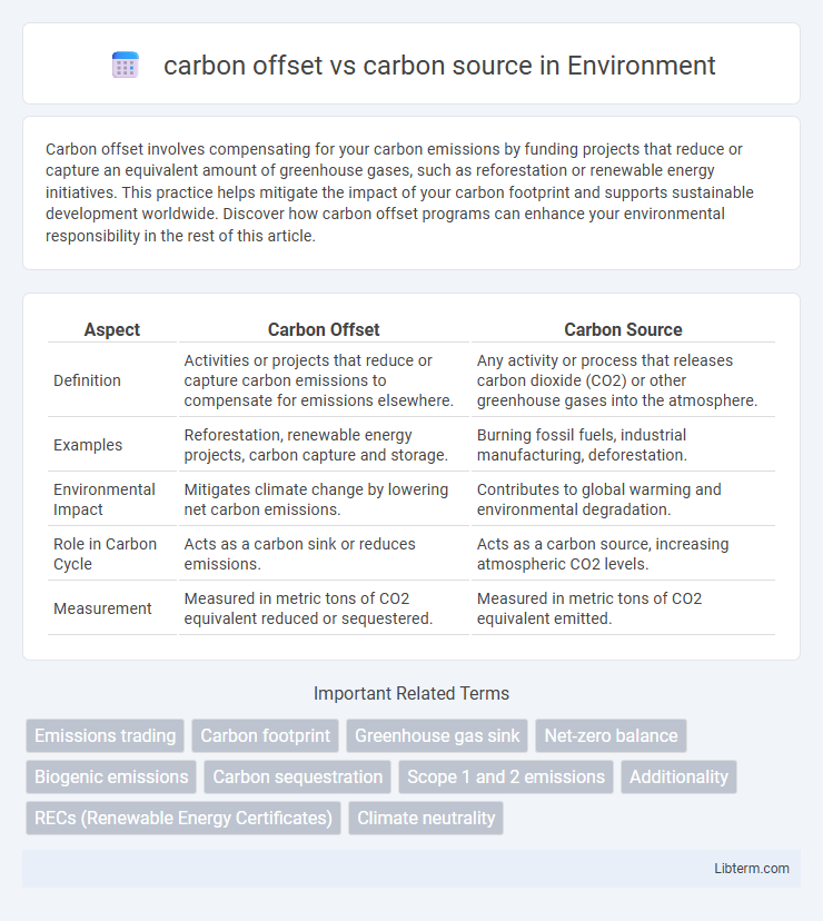 carbon source vs carbon offset in Environment - What is The Difference?