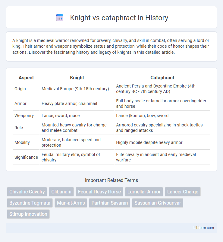 cataphract vs Knight in History - What is The Difference?