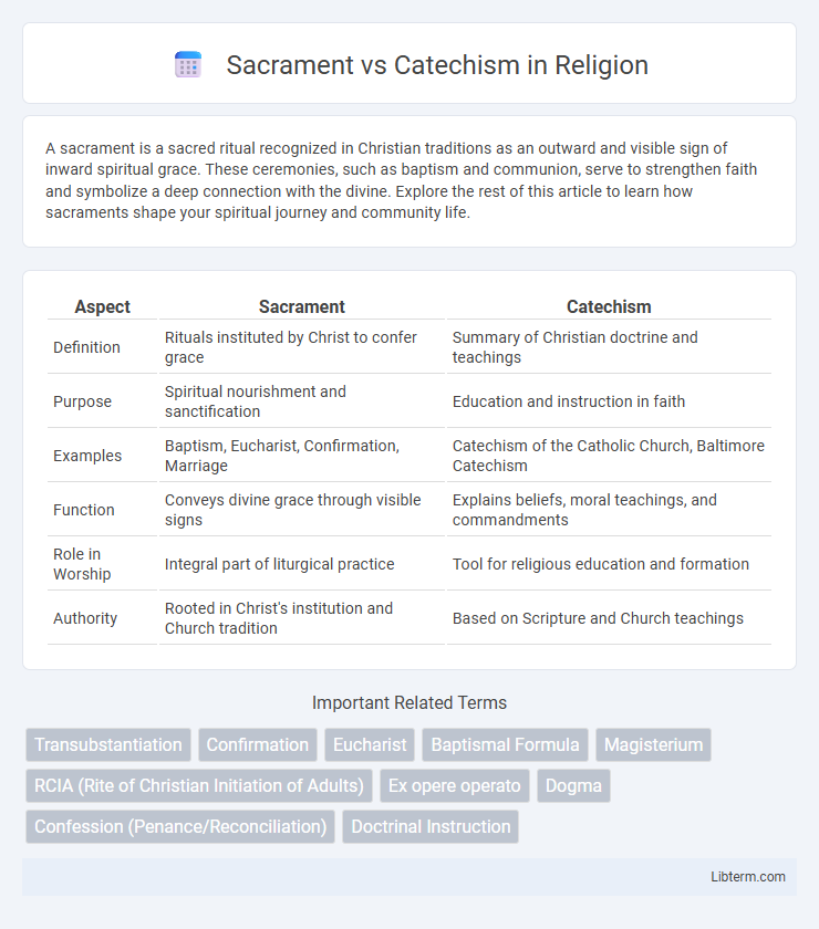 Catechism vs Sacrament in Religion - What is The Difference?