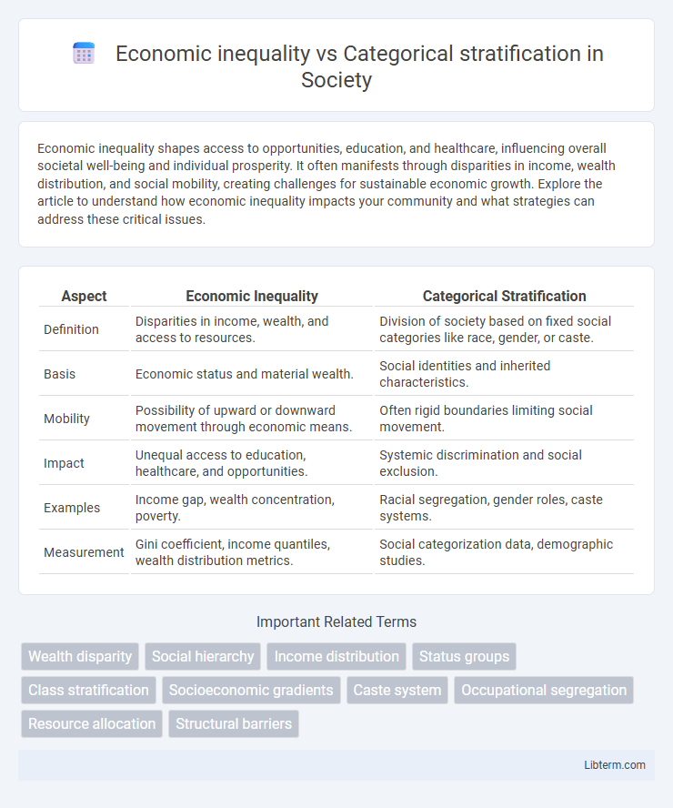 Categorical stratification vs Economic inequality in Society - What is The Difference?