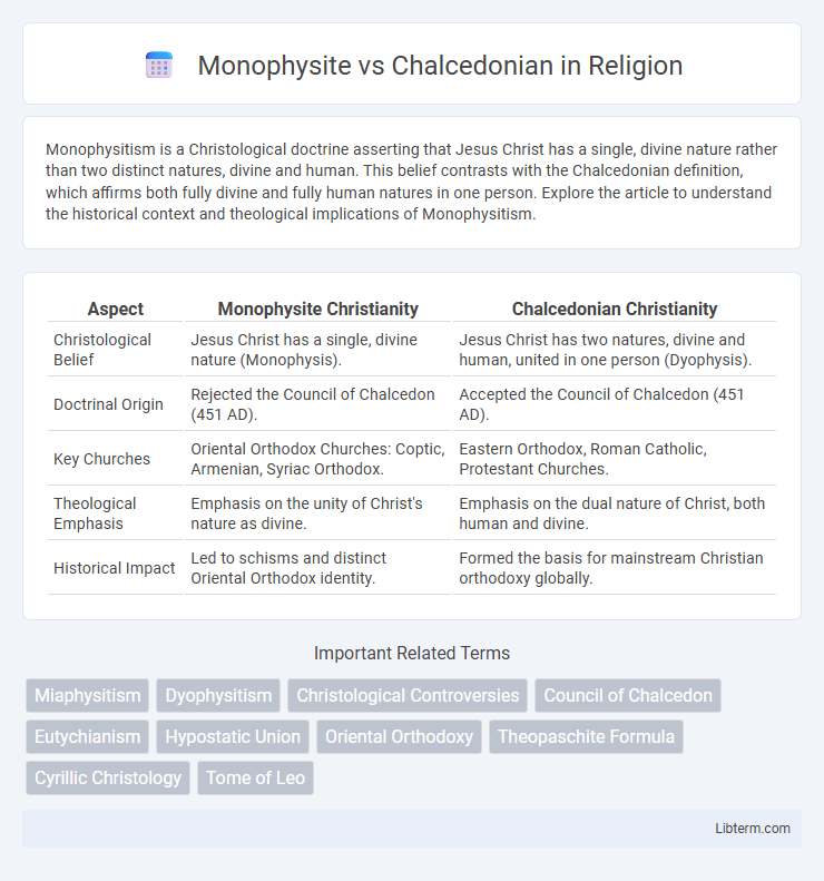 Chalcedonian vs Monophysite in Religion - What is The Difference?