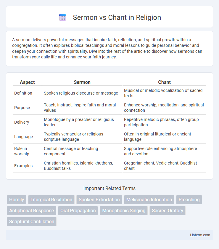 Chant vs Sermon in Religion - What is The Difference?