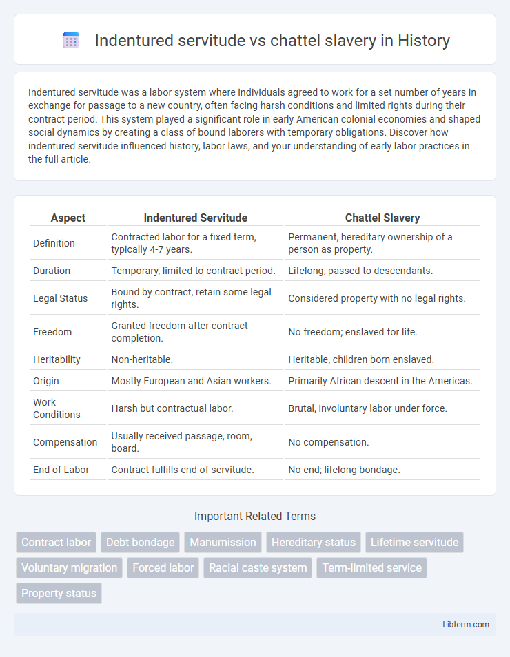 chattel slavery vs Indentured servitude in History - What is The Difference?