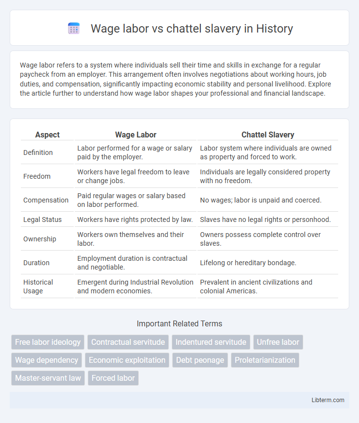 chattel slavery vs Wage labor in History - What is The Difference?