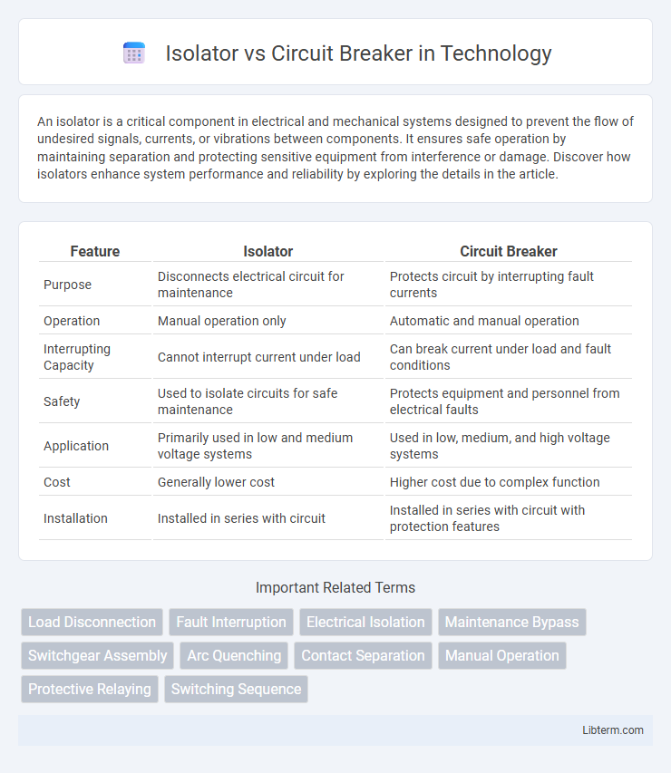 Circuit Breaker vs Isolator in Technology - What is The Difference?