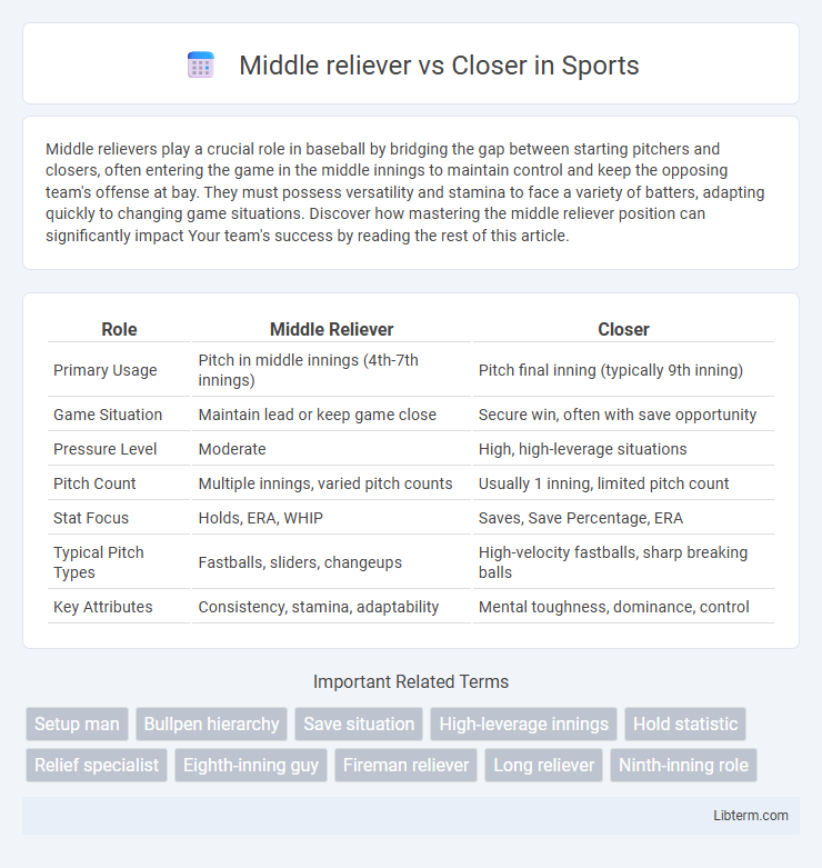 Closer vs Middle reliever in Sports - What is The Difference?