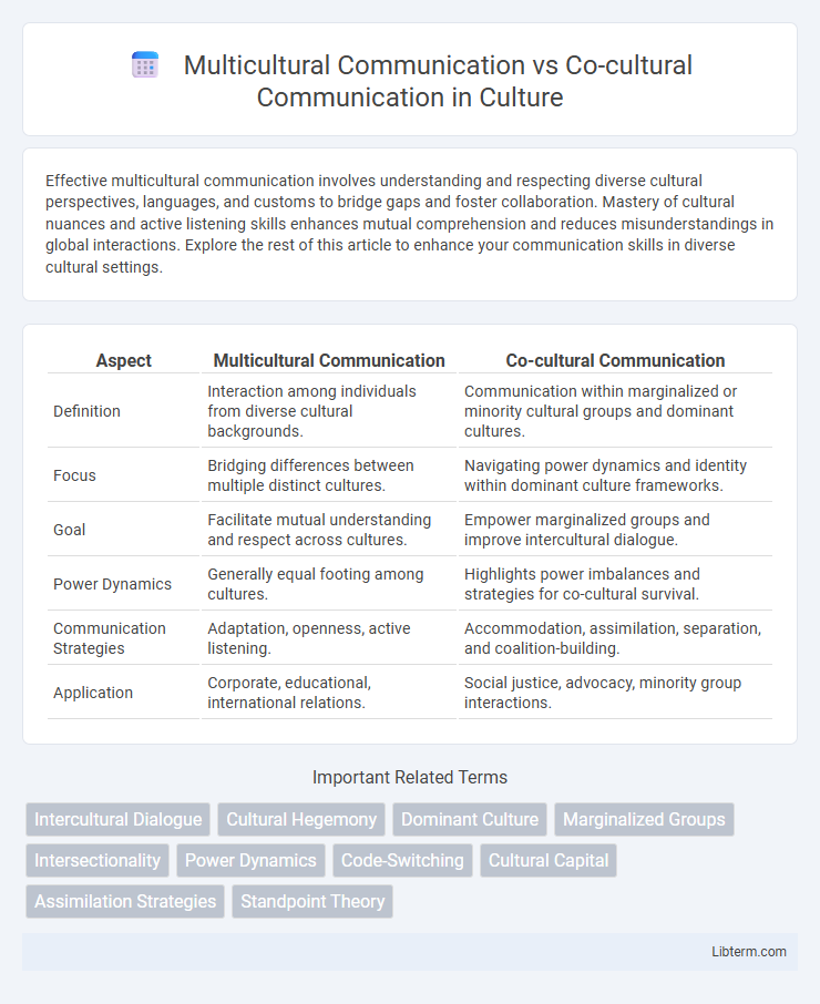 Co-cultural Communication vs Multicultural Communication in Culture - What is The Difference?