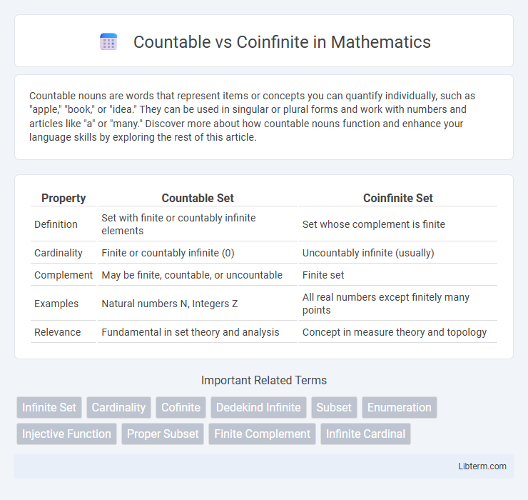 Coinfinite vs Countable in Mathematics - What is The Difference?