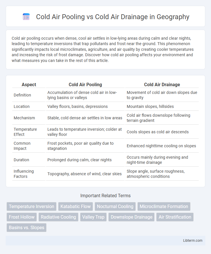 Cold Air Drainage vs Cold Air Pooling in Geography - What is The Difference?