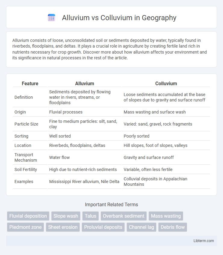Colluvium vs Alluvium in Geography - What is The Difference?
