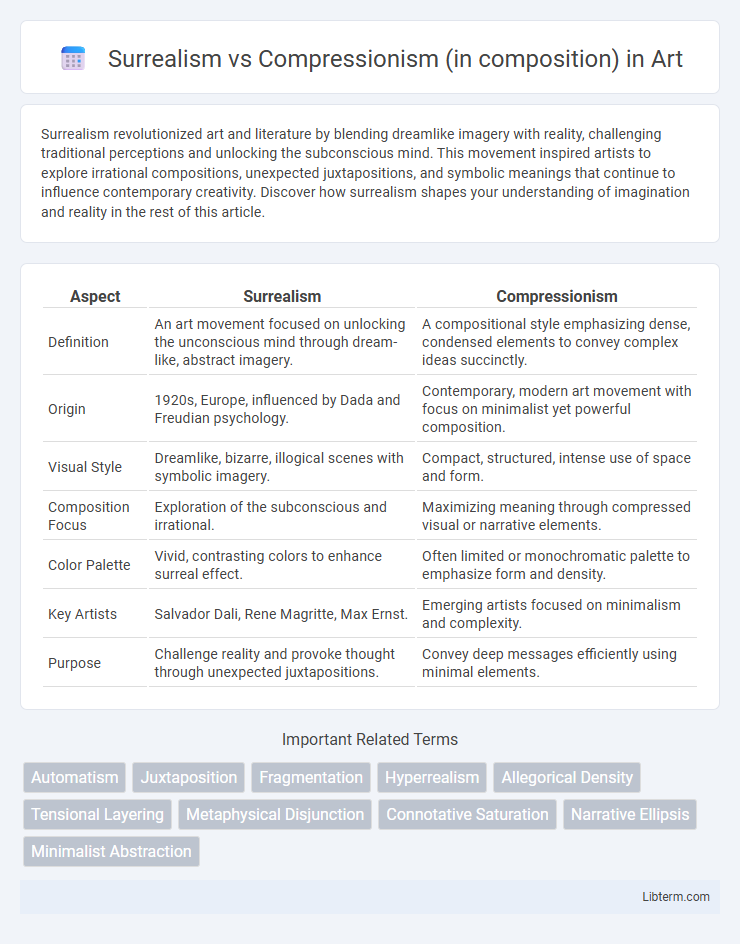 Compressionism (in composition) vs Surrealism in Art - What is The Difference?