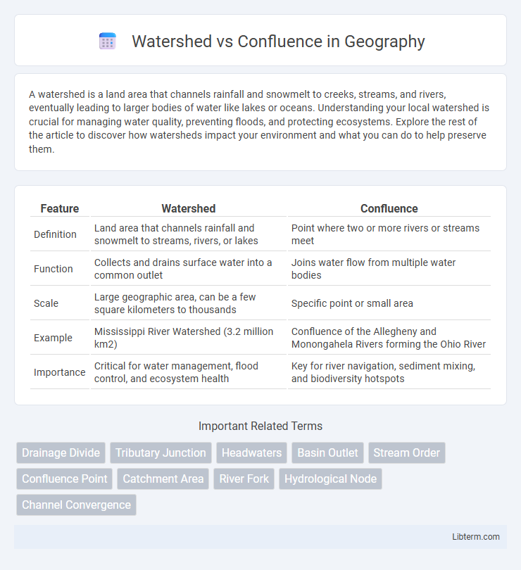 Confluence vs Watershed in Geography - What is The Difference?