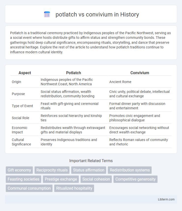 convivium vs potlatch in History - What is The Difference?