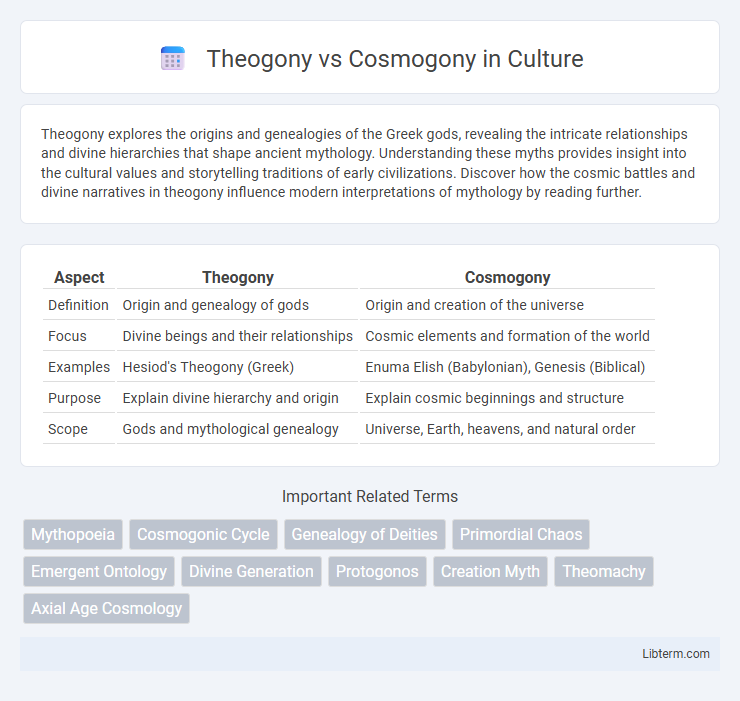 Cosmogony vs Theogony in Culture - What is The Difference?