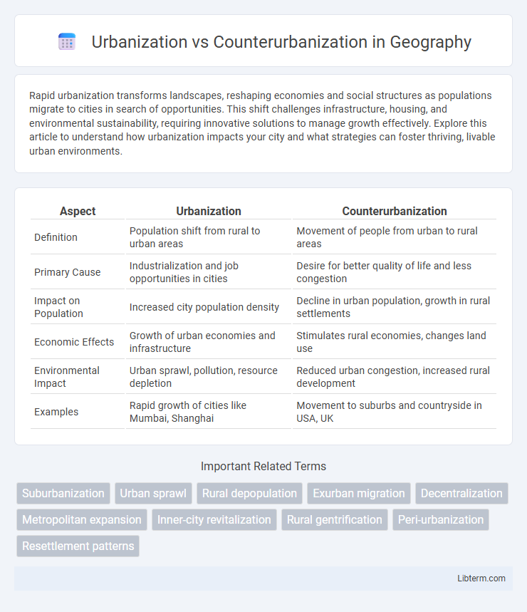 Counterurbanization vs Urbanization in Geography - What is The Difference?