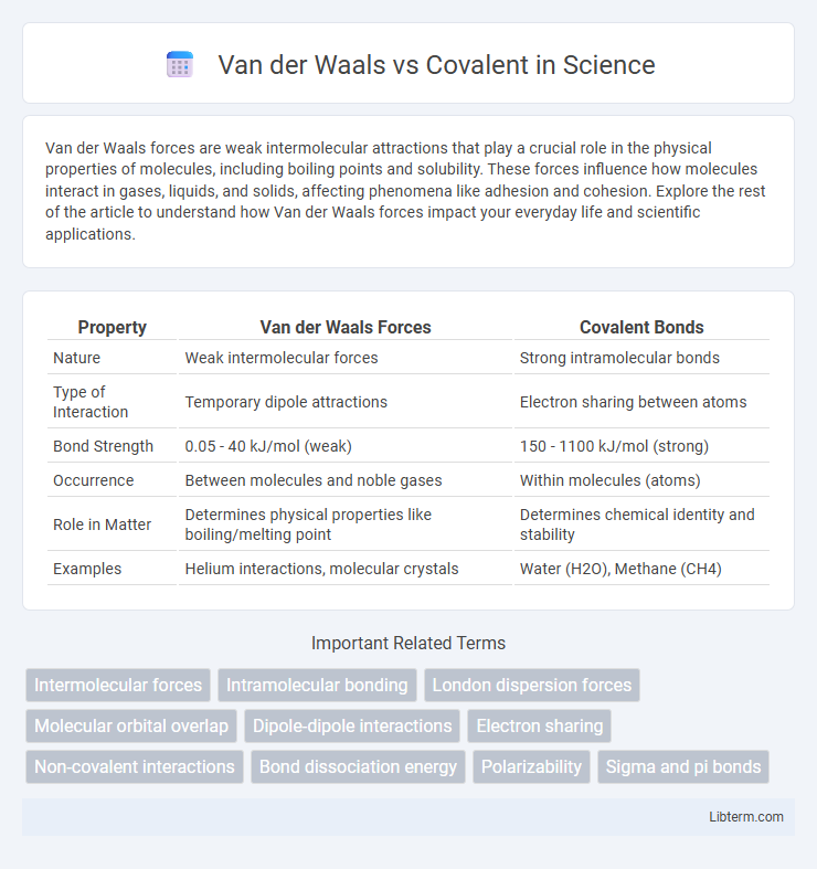 Covalent vs Van der Waals in Science - What is The Difference?