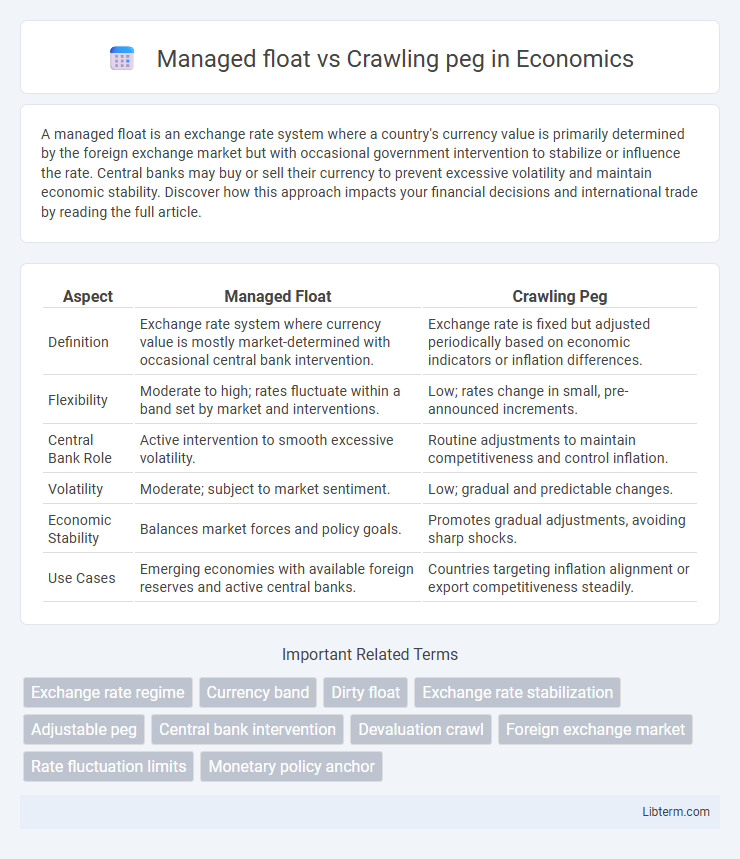 Crawling peg vs Managed float in Economics - What is The Difference?